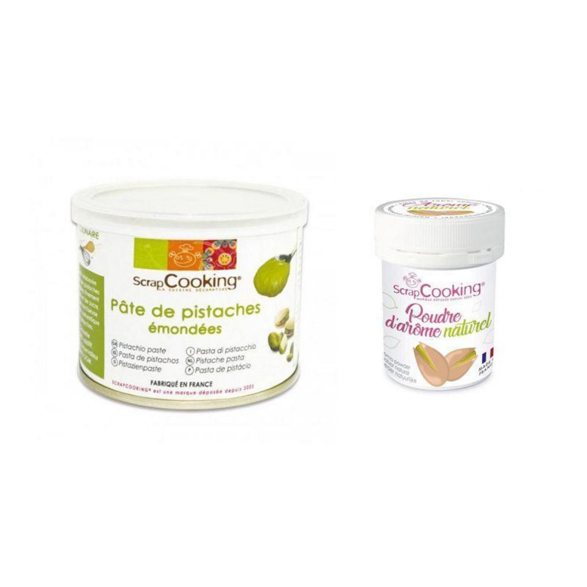SCRAPCOOKING Pâte de pistache 200 g + arôme naturel de pistache en poudre