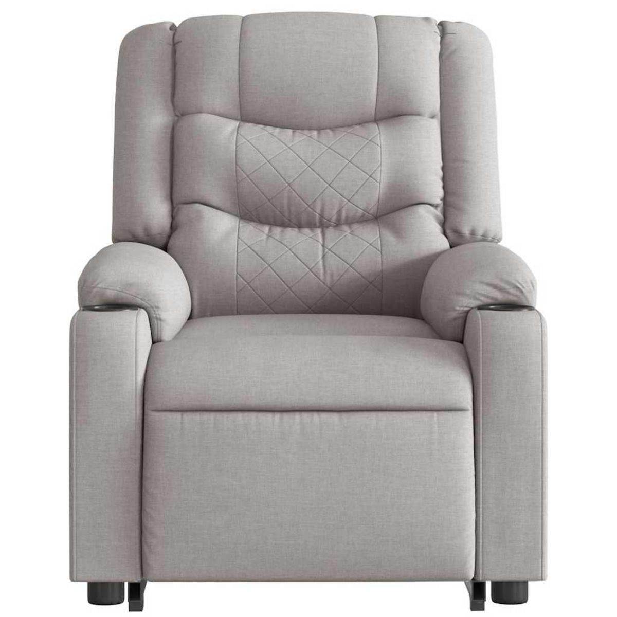 VIDAXL Fauteuil inclinable de massage electrique gris nuage tissu
