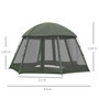 Voir la diapositive 3 : OUTSUNNY Tente de camping familiale 6-8 personnes - tente hexagonale - avec sac de transport et piquets de sol - dim. 493L x 493L x 240H cm fibre verre polyester - vert