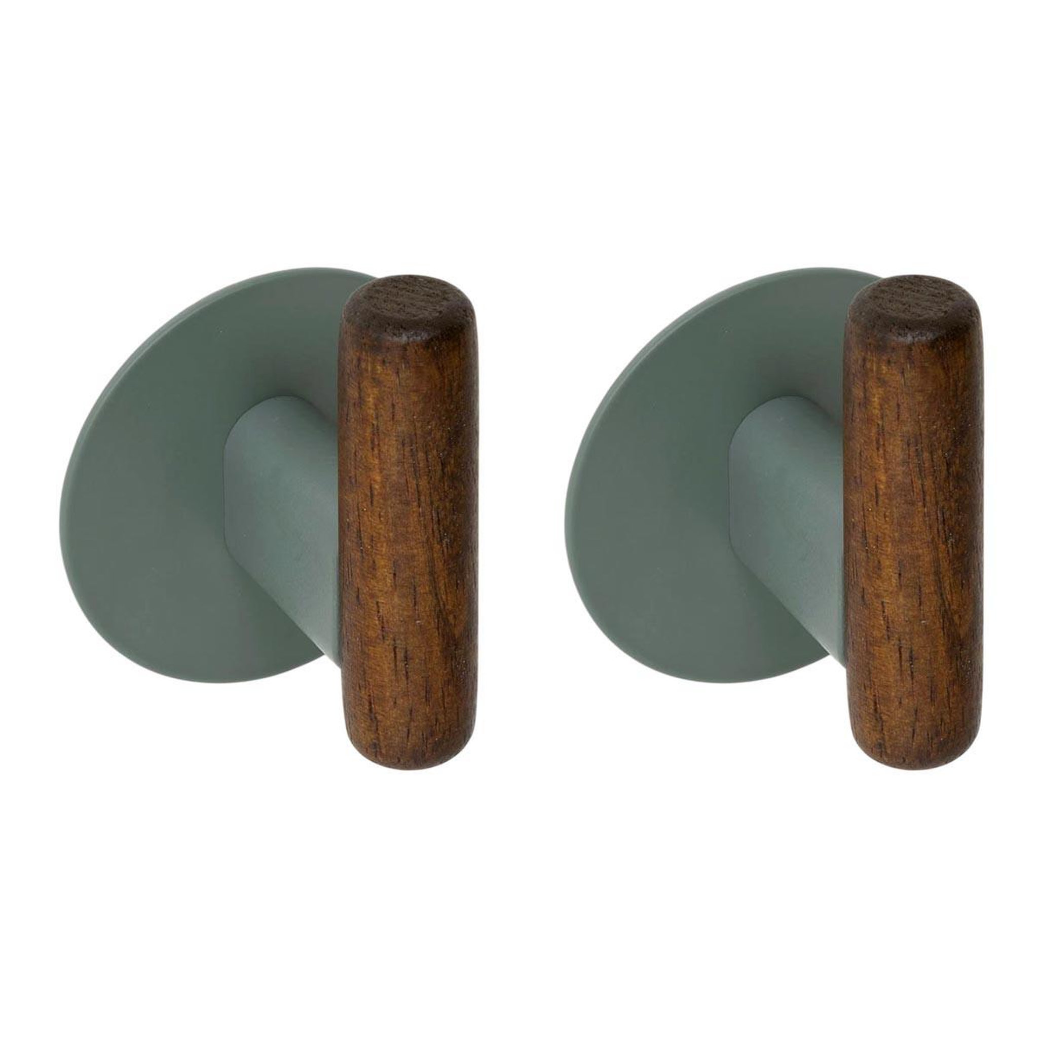 FIVE Lot de 2 patères adhésives  cassie  8cm vert