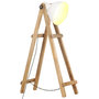 Voir la diapositive 1 : VIDAXL Lampadaire Blanc E27 Bois de manguier massif