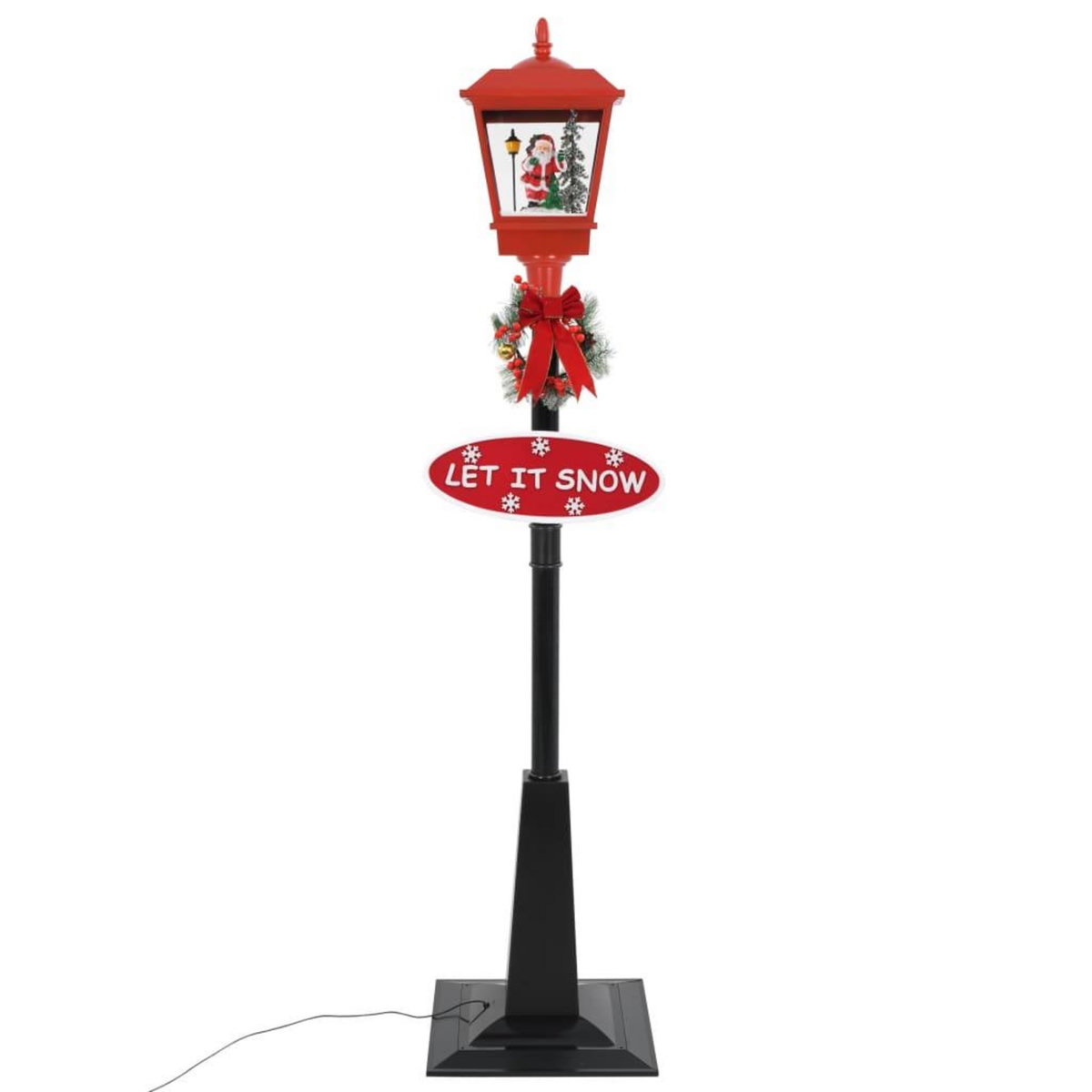 VIDAXL Lampadaire de Noël avec Pere Noël 180 cm LED