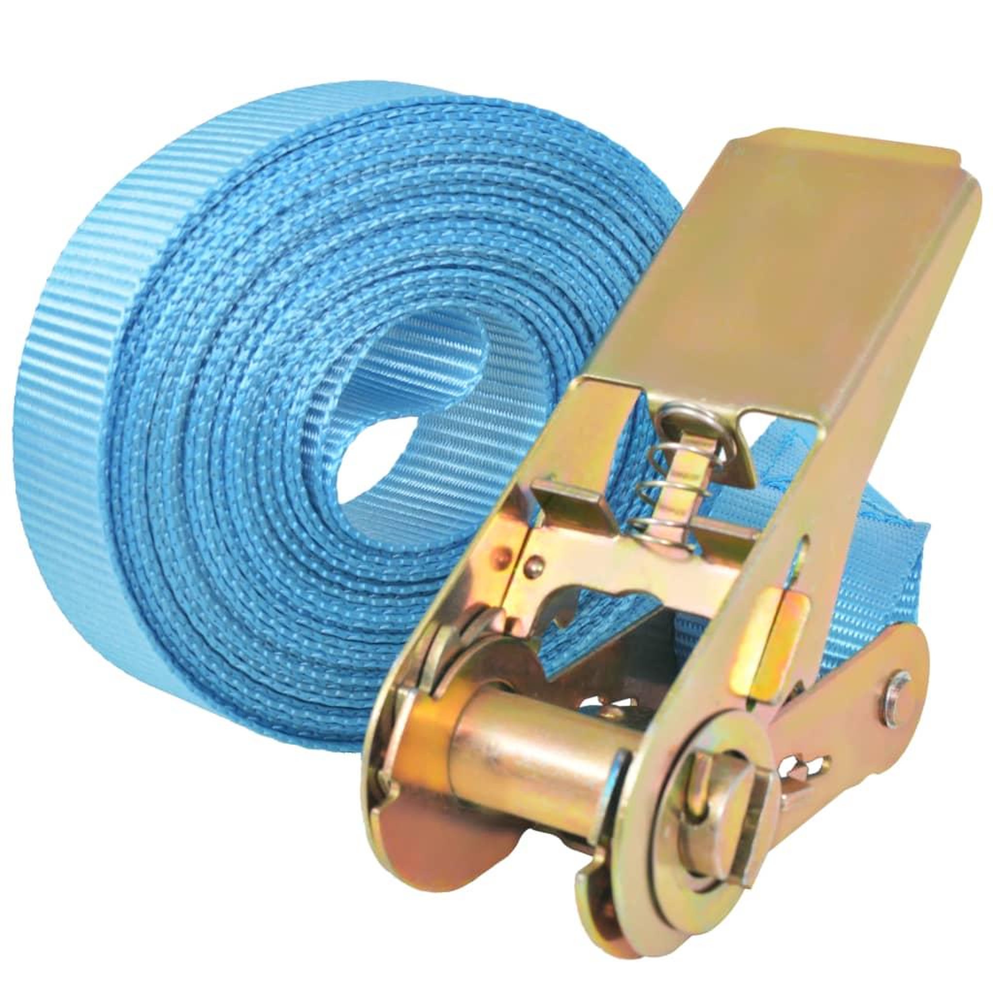 Voir la diapositive 2 : VIDAXL Sangle d'arrimage 4 pcs 0,8 tonne 6 m x 25 mm Bleu