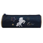 Bagtrotter BAGTROTTER Trousse scolaire ronde Cybel Bleue et Dorée