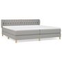 Voir la diapositive 2 : VIDAXL Sommier a lattes de lit avec matelas Gris clair 200x200cm Tissu