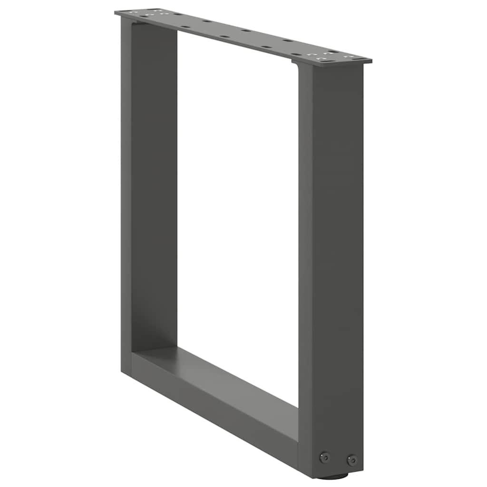 Voir la diapositive 4 : VIDAXL Pieds de table basse forme de U 2 pcs anthracite 50x(42-43) cm
