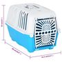 Voir la diapositive 6 : VIDAXL Transporteur pour animaux de compagnie blanc et bleu PP