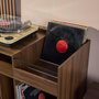 Voir la diapositive 5 : SWEEEK Meuble vinyle vintage effet bois. Népal. L 100 x l 48 x H 81.5cm