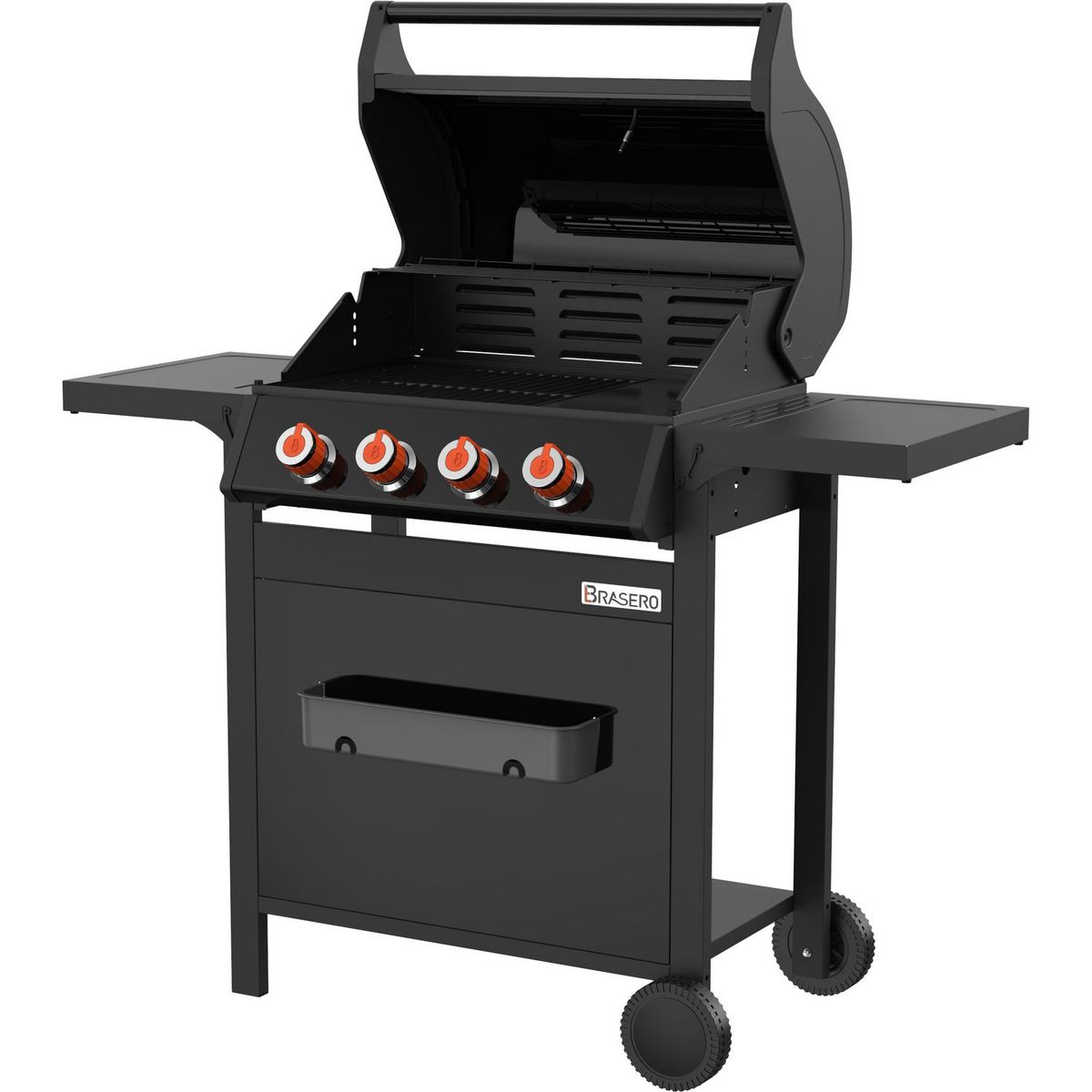 BRASERO Barbecue à gaz 4 brûleurs easy clean SPRING