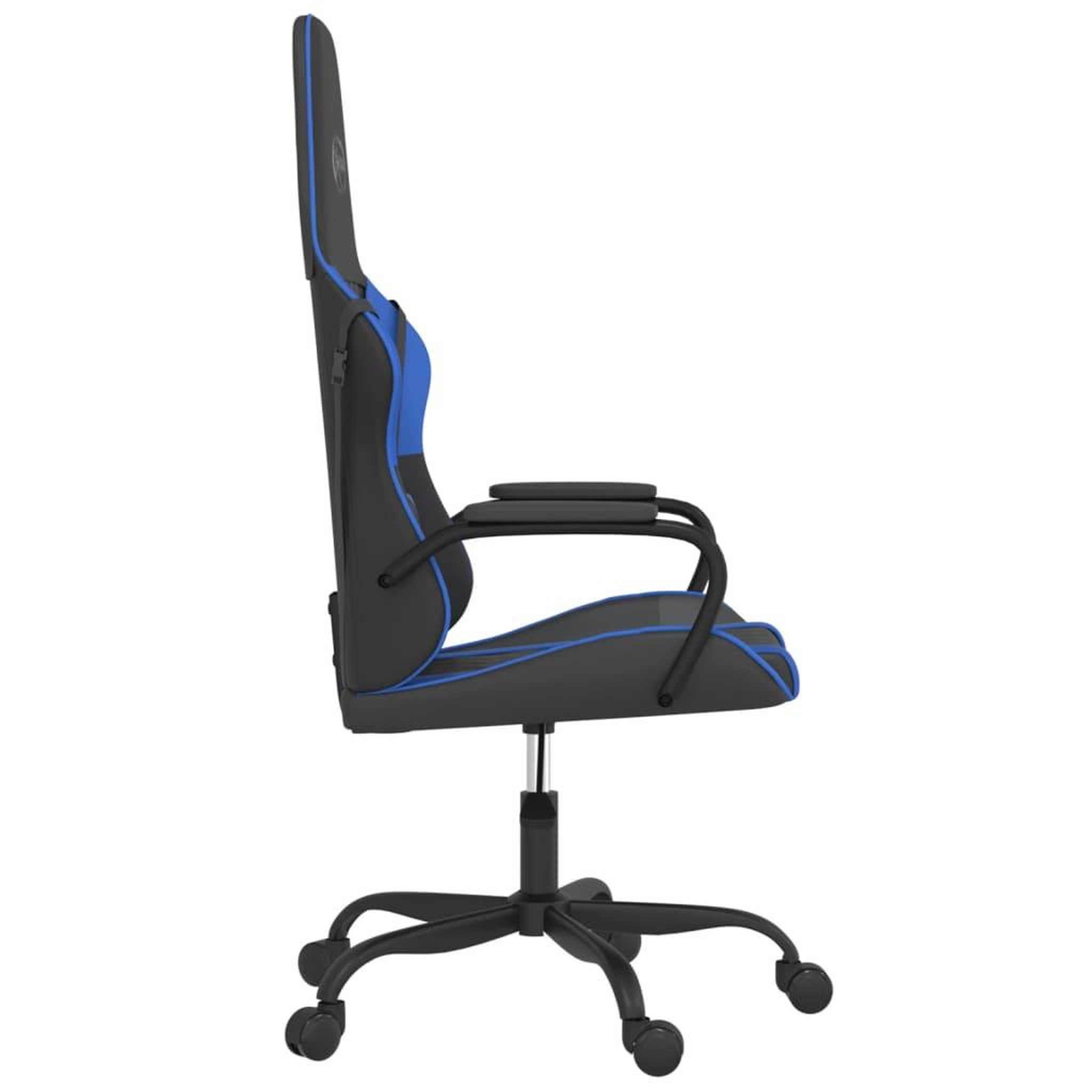 Voir la diapositive 4 : VIDAXL Chaise de jeu de massage Noir et bleu Similicuir