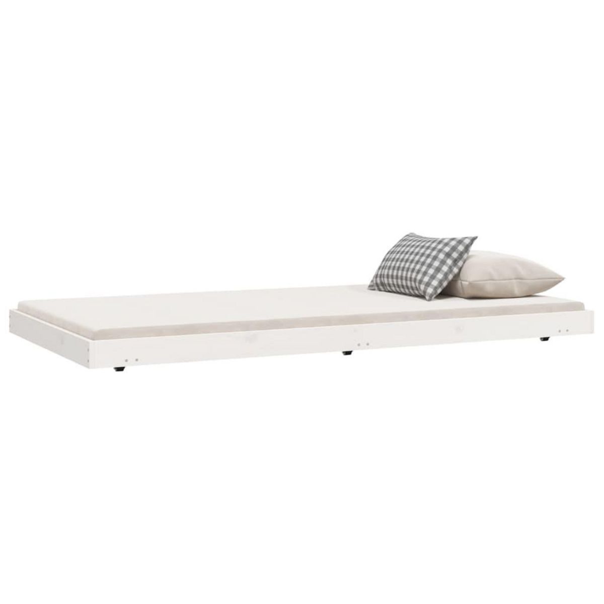 VIDAXL Cadre de lit sans matelas blanc 90x200 cm bois de pin massif