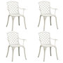 Voir la diapositive 3 : VIDAXL Ensemble de bistro 5 pcs Aluminium coule Blanc