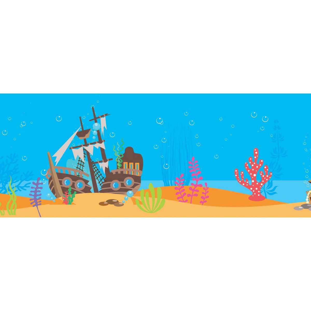 GLOBAL GIFT Scène à décorer pour enfants - Sous l'océan ! - Stickers Puffies