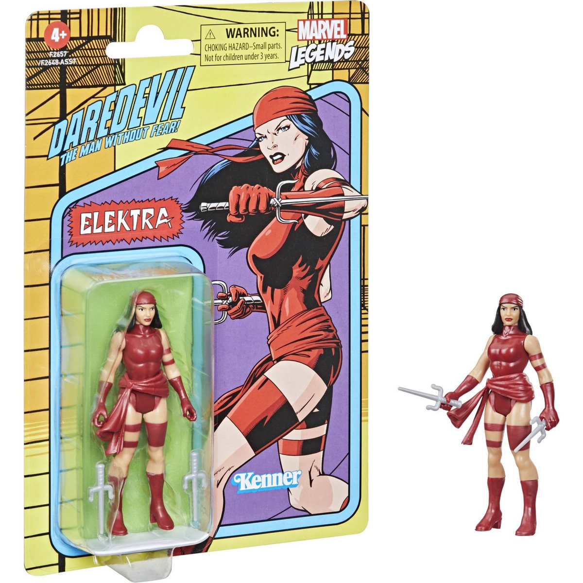 HASBRO Figurine rétro Marvel Elektra 10 cm