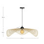 Voir la diapositive 4 : Rendez vous déco Suspension D75 cm en bambou avec fil noir-Jipi