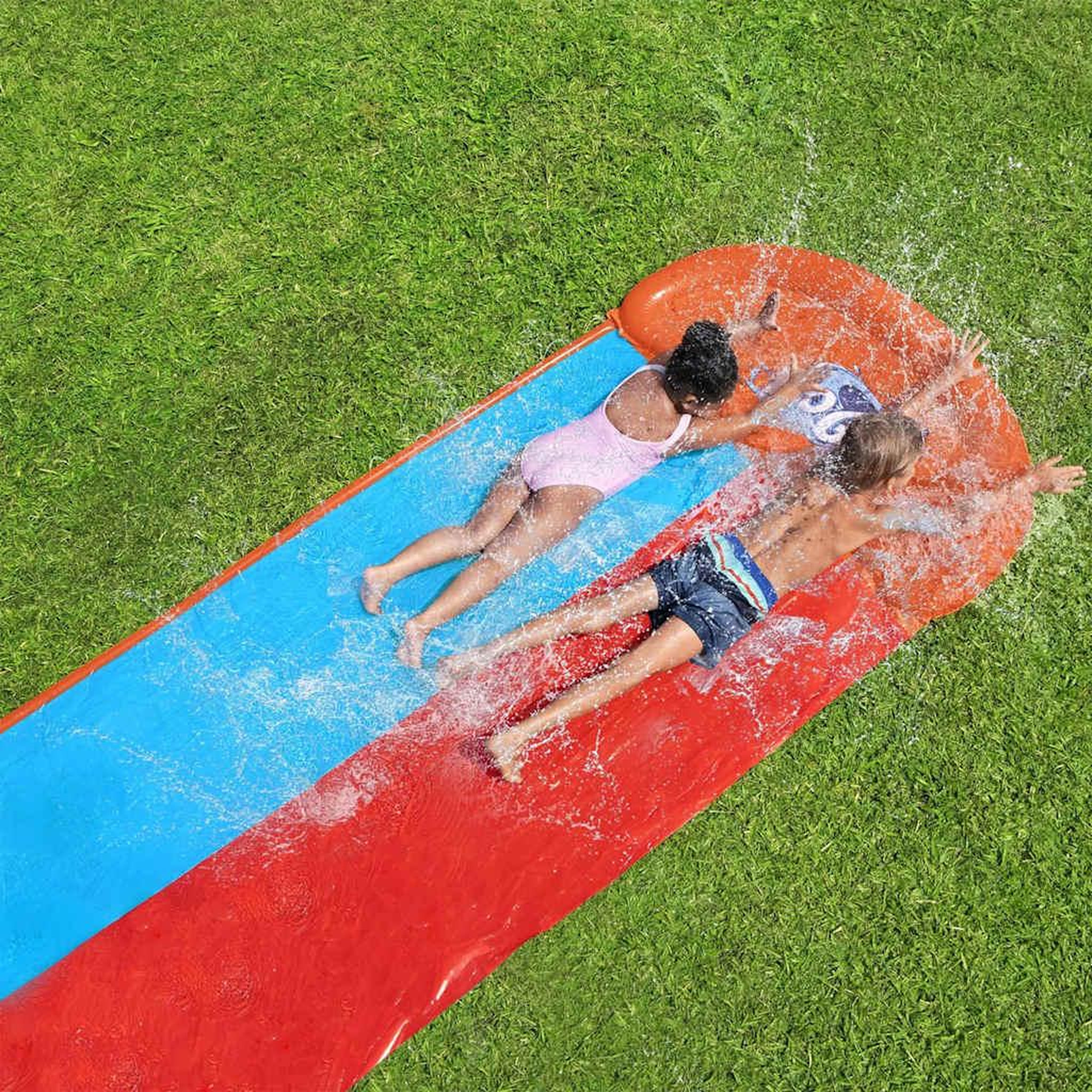Voir la diapositive 4 : BESTWAY Bestway toboggan aquatique h2ogo tsunami splash ramp toboggan double