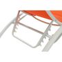Voir la diapositive 3 : CONCEPT USINE Lot de 2 transats empilables et ajustables en alu orange-blanc BAHIA