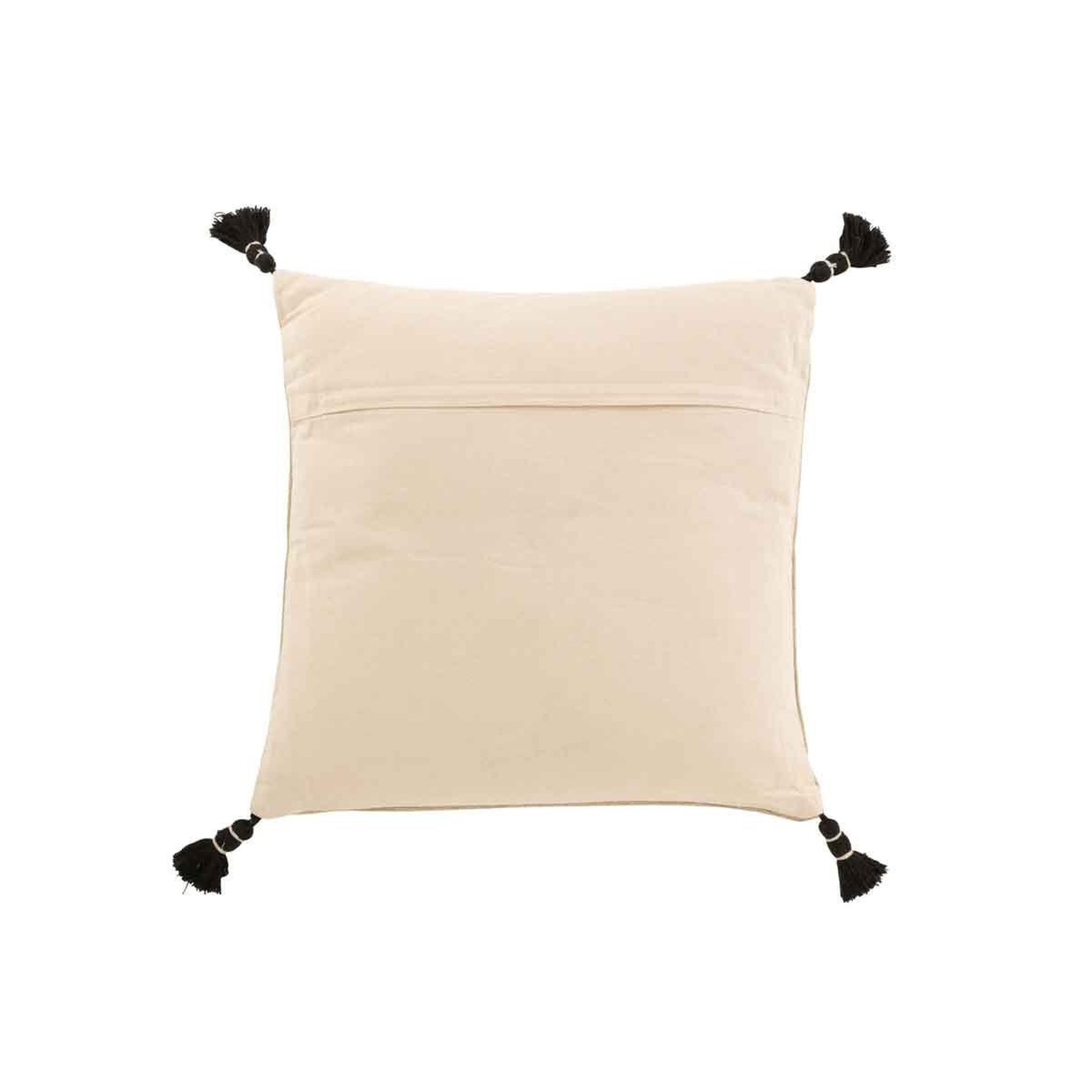 Voir la diapositive 2 : J-LINE Coussin déco  forme graphique  50x50cm gris