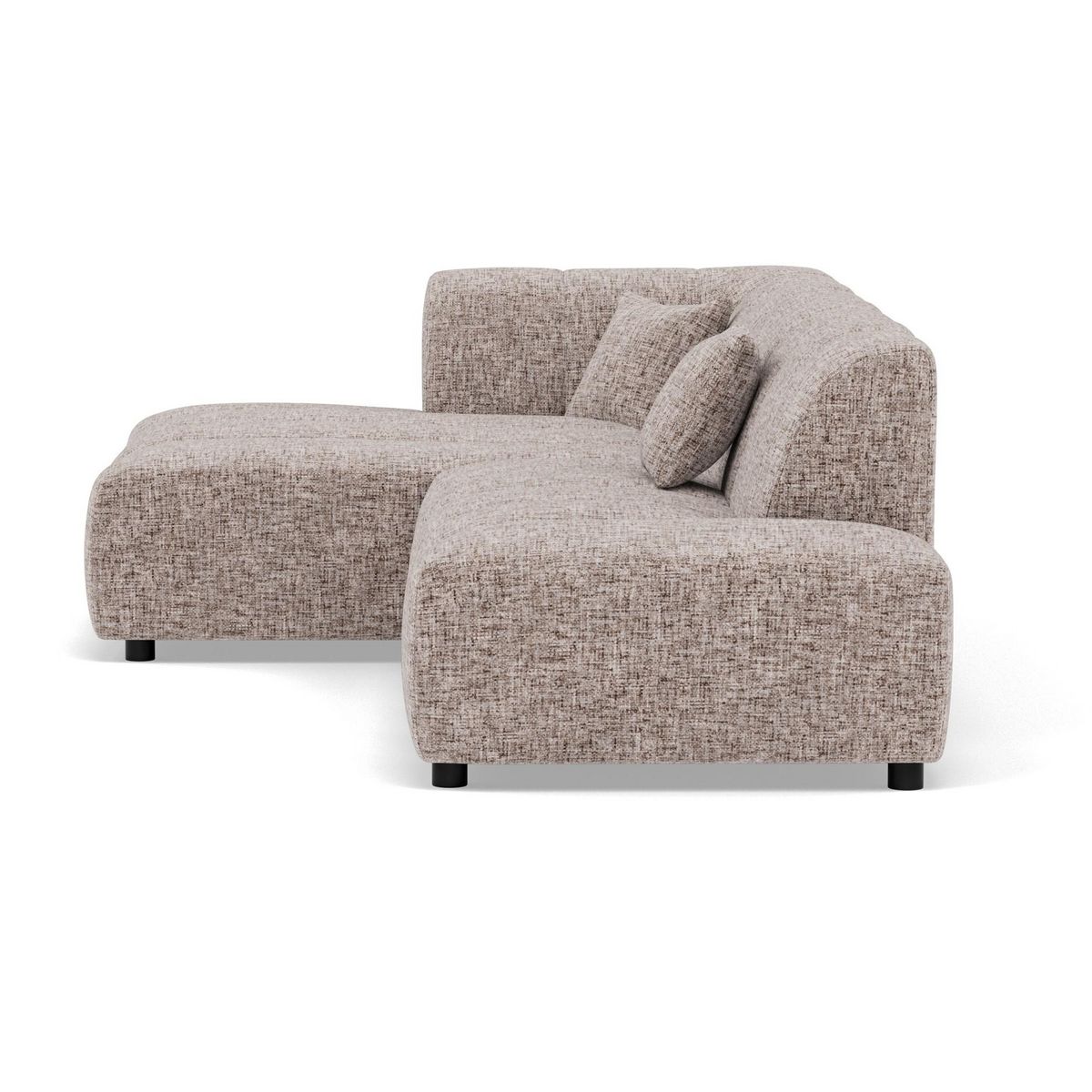 LISA DESIGN Curtis - canapé d'angle gauche 4 places en tissu texturé