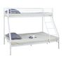 Voir la diapositive 1 : Habitat et Jardin Lit superposé en métal  Leo  Sommiers inclus - 90/140 x 190 cm - Blanc