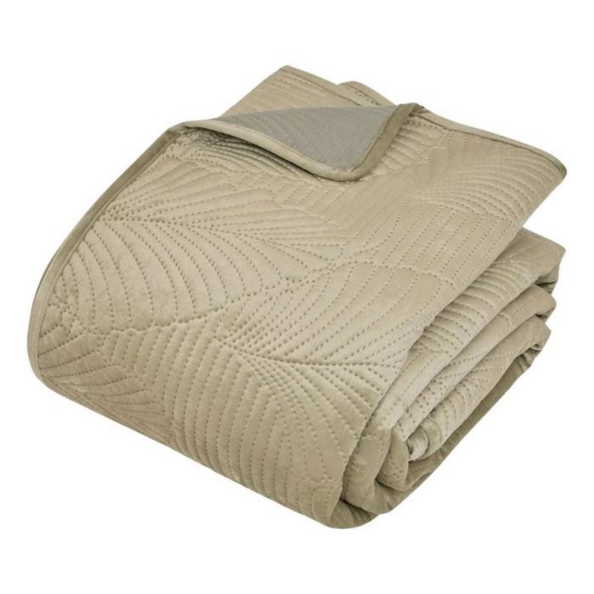 ATMOSPHERA Dessus de Lit en Velours  Feuille  240x260cm Vert Céladon