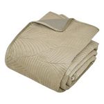 ATMOSPHERA Dessus de Lit en Velours  Feuille  240x260cm Vert Céladon