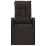 Voir la diapositive 3 : VIDAXL Chaise inclinable de jardin et coussin Resine tressee Noir
