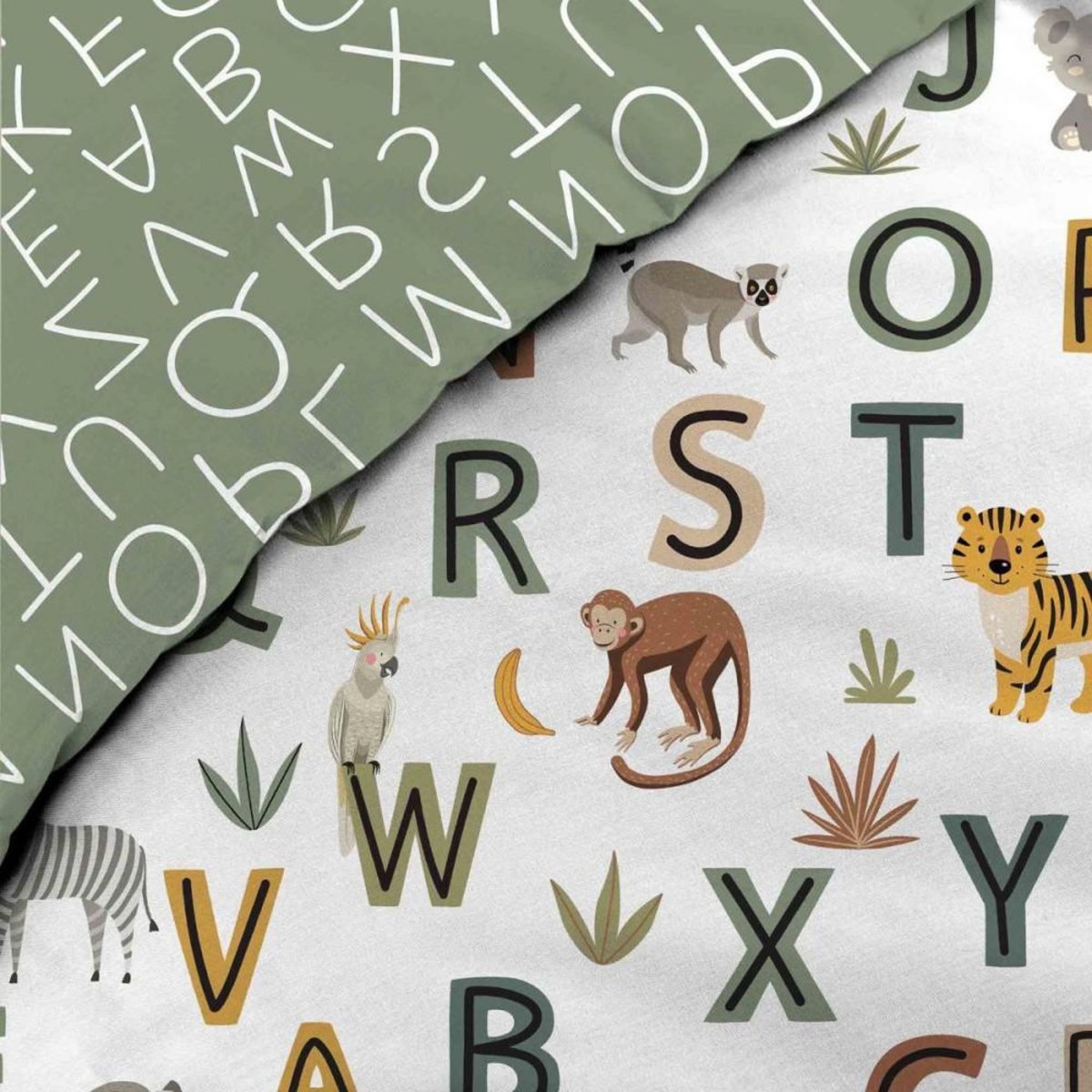 Douceur d'Intérieur Housse de couette 140x200 + 1 taie TIGRY 100% coton