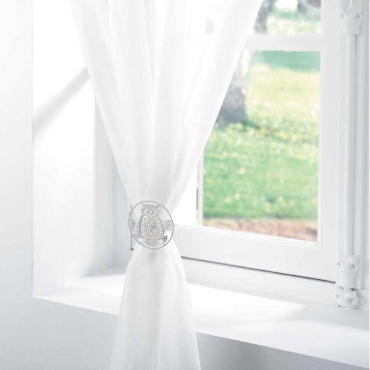 Paris Prix Lot de 2 Embrasses de Rideau  Gufo  8cm Blanc