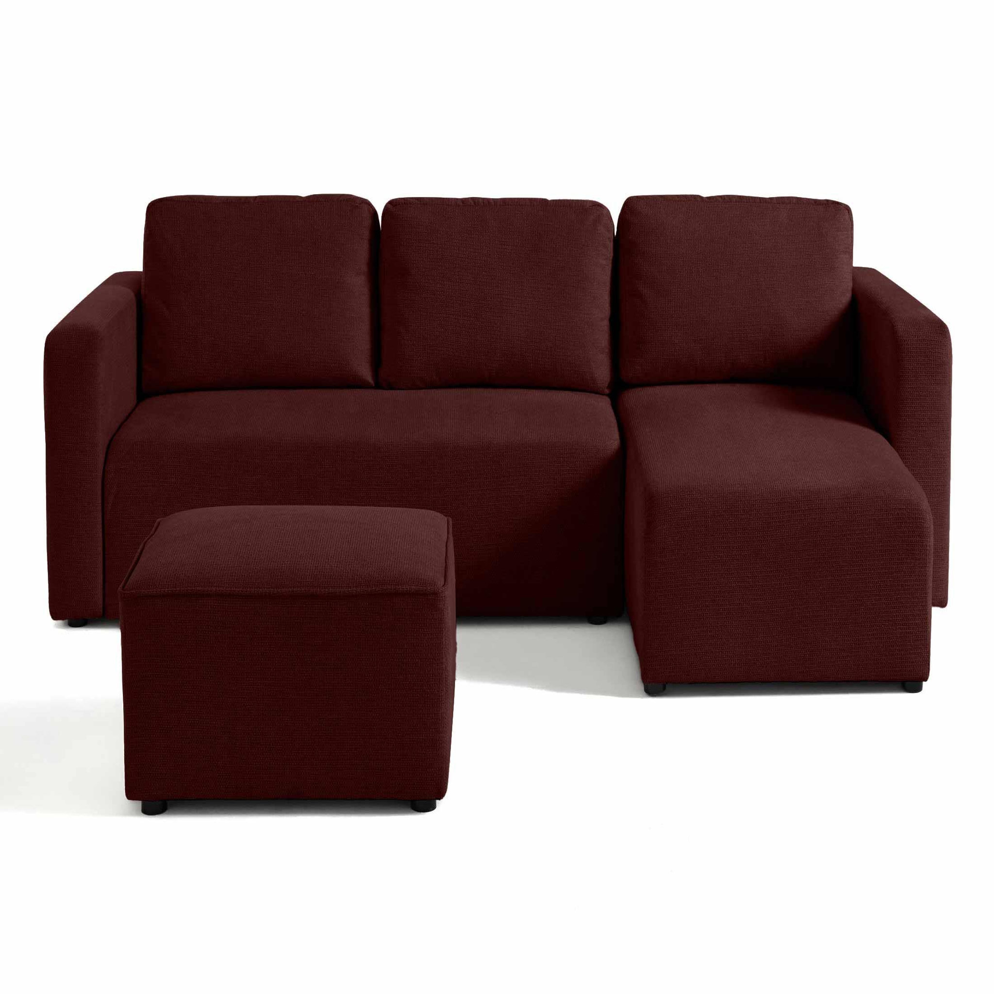 Voir la diapositive 6 : BEST MOBILIER Canopy - pouf - en tissu texturé