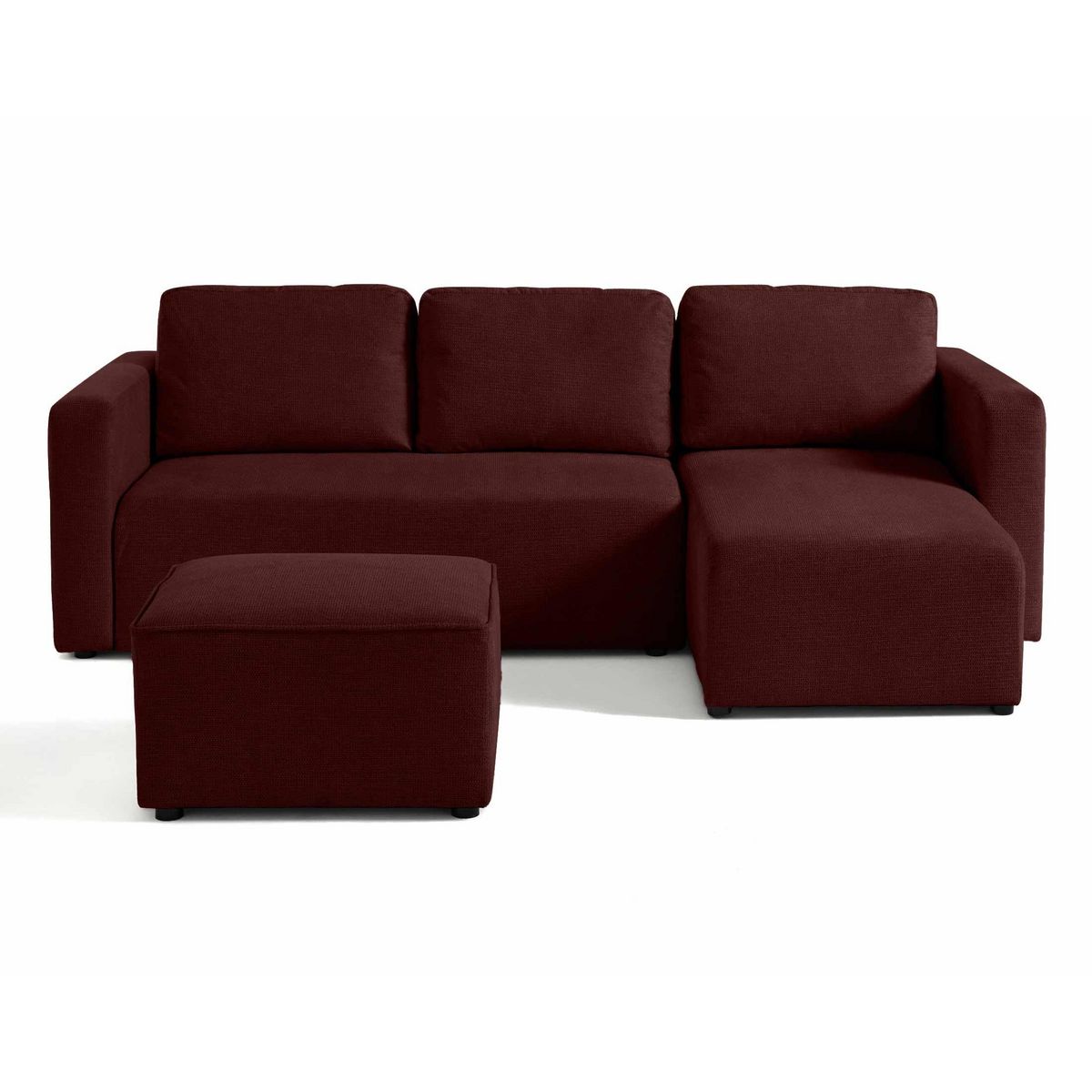 BEST MOBILIER Canopy - pouf - en tissu texturé