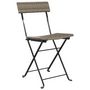 Voir la diapositive 3 : VIDAXL Chaises de bistrot pliantes lot de 6 Gris Resine tressee acier