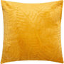 Voir la diapositive 1 : ATMOSPHERA Coussin Déhoussable  Feuille 3D  40x40cm Ocre