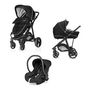 Voir la diapositive 1 : BREVI Poussette Combiné Trio Ovo premium - black mélange