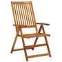 Voir la diapositive 3 : VIDAXL Chaises inclinables de jardin lot de 4 et coussins Bois acacia