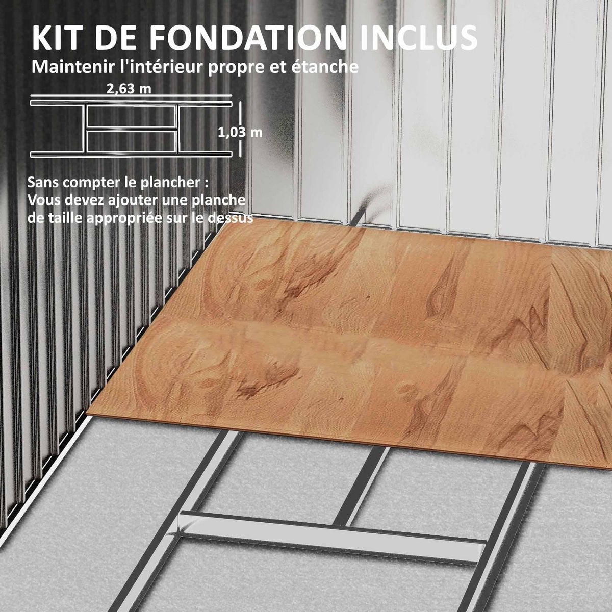 OUTSUNNY Abri de jardin - remise pour outils - cabanon porte verrouillable - dim. 213L x 130l x 185H cm - tôle d'acier chocolat