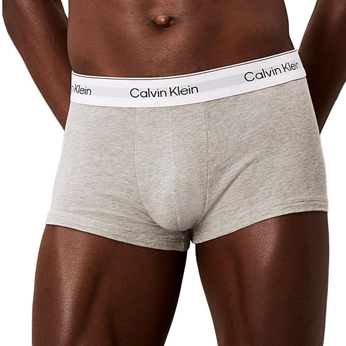 CALVIN KLEIN JEANS x3 Boxers /Gris/Blanc Homme Calvin Klein  ow Rise Trunk