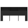 Voir la diapositive 3 : VIDAXL Armoire de tete de lit Noir 200x19x103,5 cm