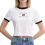 CALVIN KLEIN JEANS T  hirt  Femme Calvin Klein Jeans Drapey Jersey. Coloris disponibles : Blanc