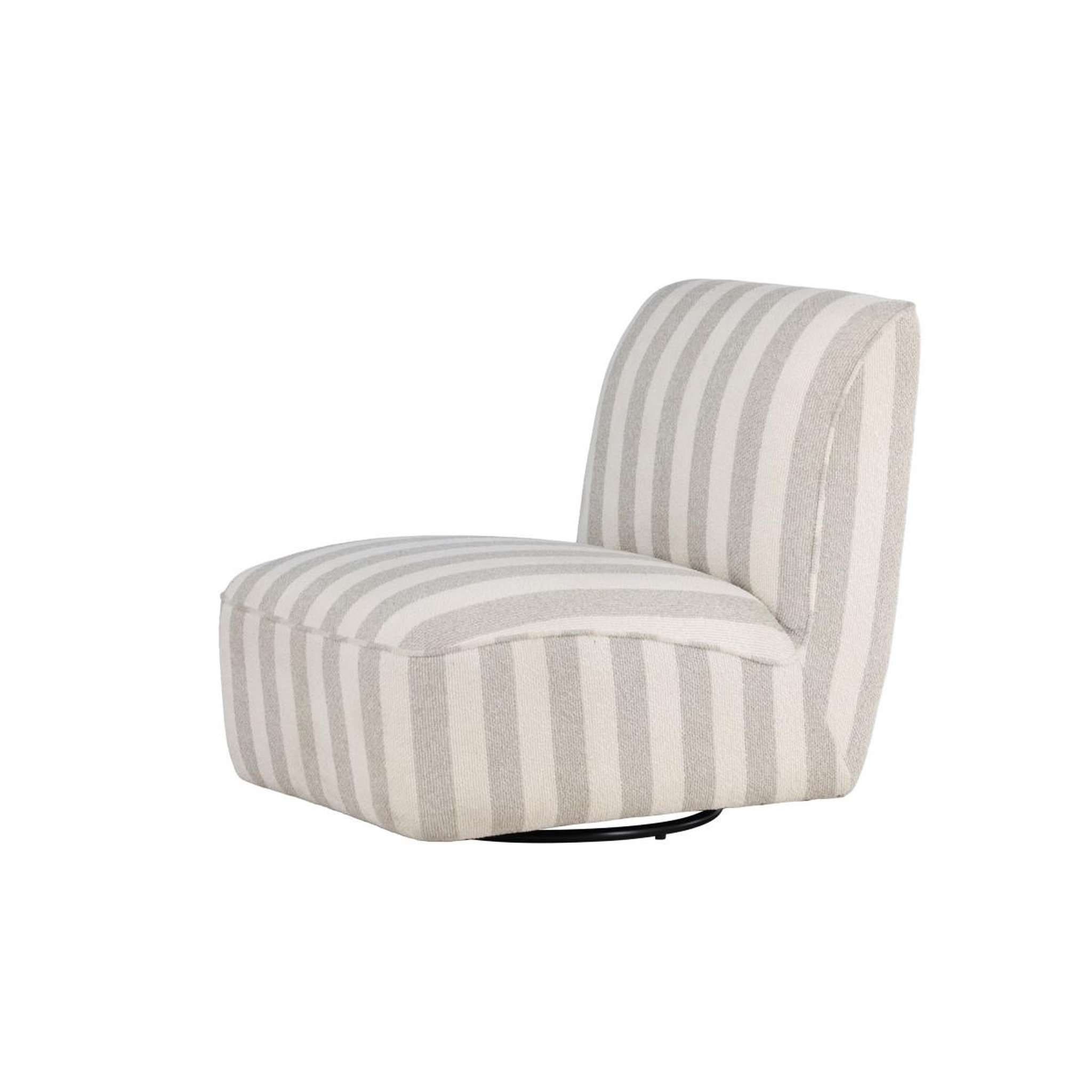 Voir la diapositive 4 : Paris Prix Fauteuil lounge à rayures  my  88cm beige