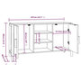 Voir la diapositive 6 : VIDAXL Buffet 107x38x60 cm Bois d'ingenierie