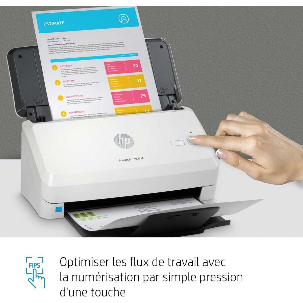 HP Scanner à défilement ScanJet Pro 3000 s4