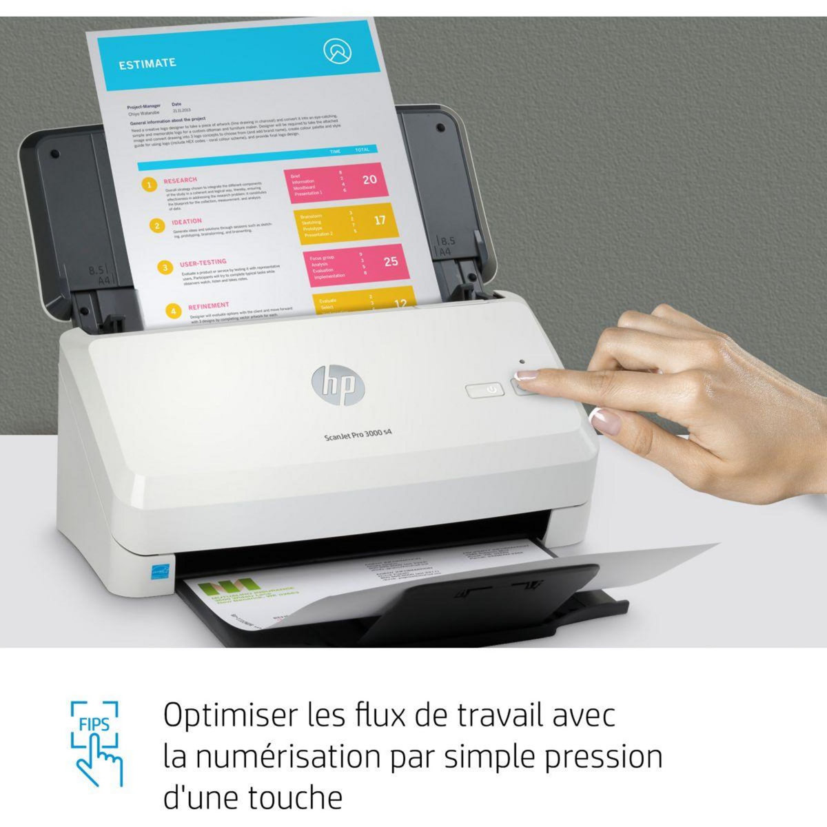 HP Scanner à défilement ScanJet Pro 3000 s4