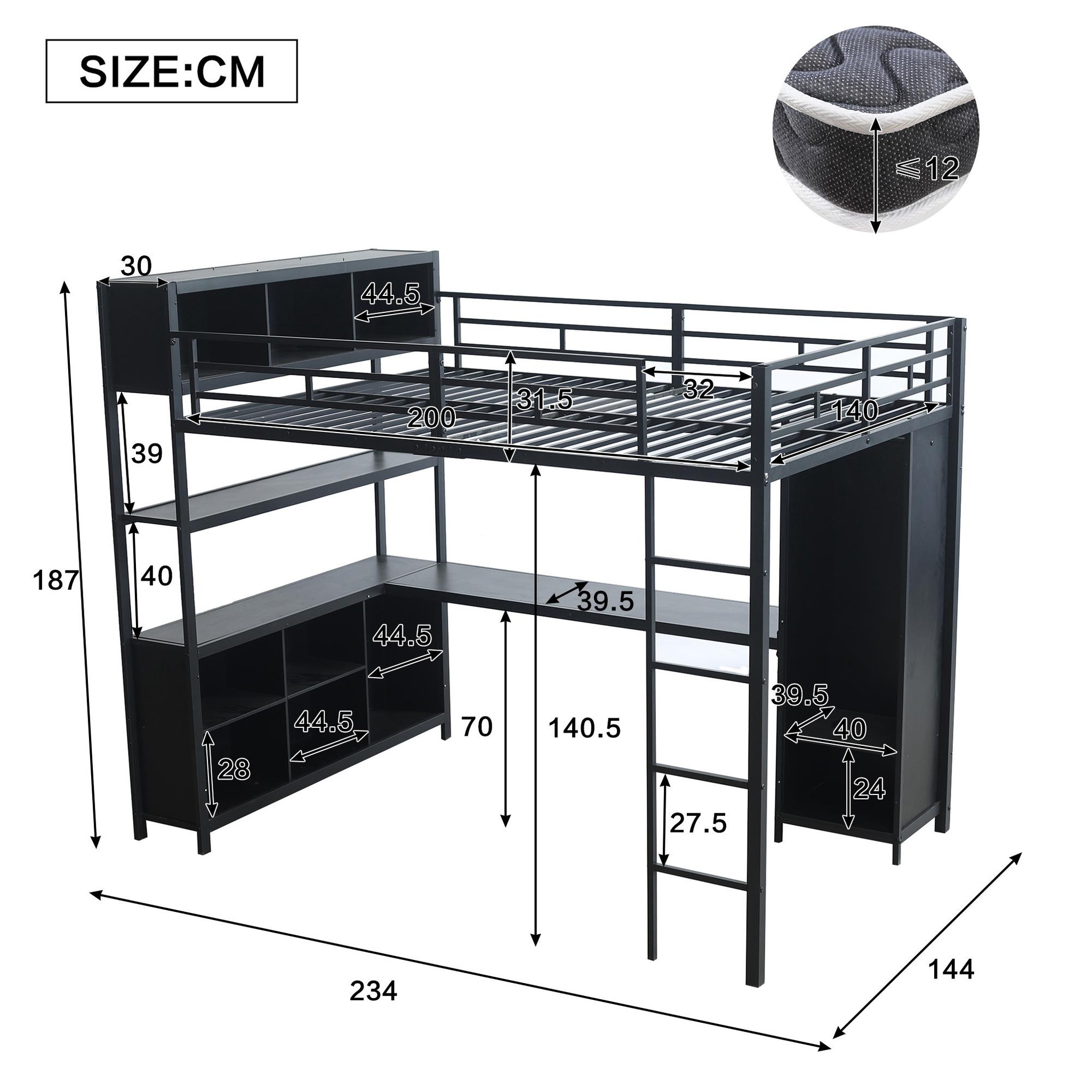 Voir la diapositive 3 : MERAX Lit mezzanine