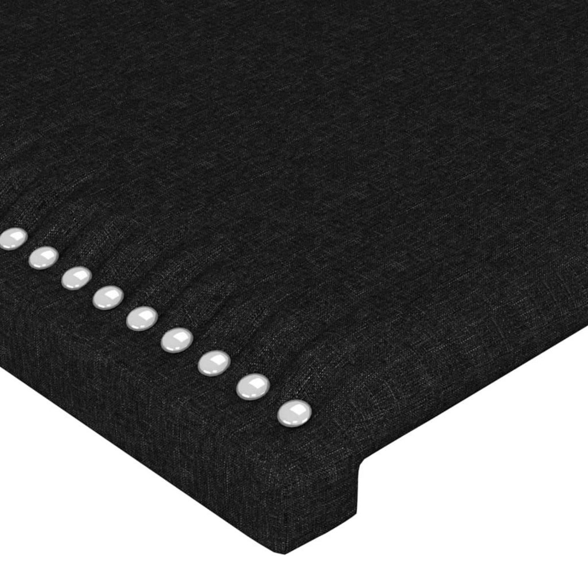 VIDAXL Tete de lit avec oreilles Noir 147x23x78/88 cm Tissu