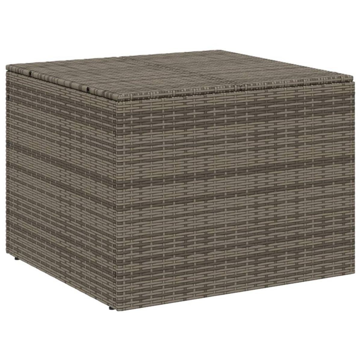 VIDAXL Boîte de rangement de jardin gris 291L resine tressee