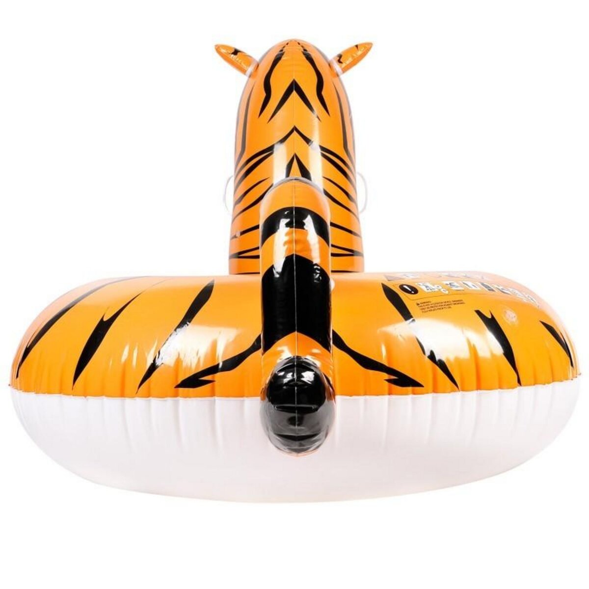 AIRMYFUN Bouée Gonflable XXL Chevauchable, Piscine & Plage, Flotteur Deluxe - Tigre - 150x105x100cm