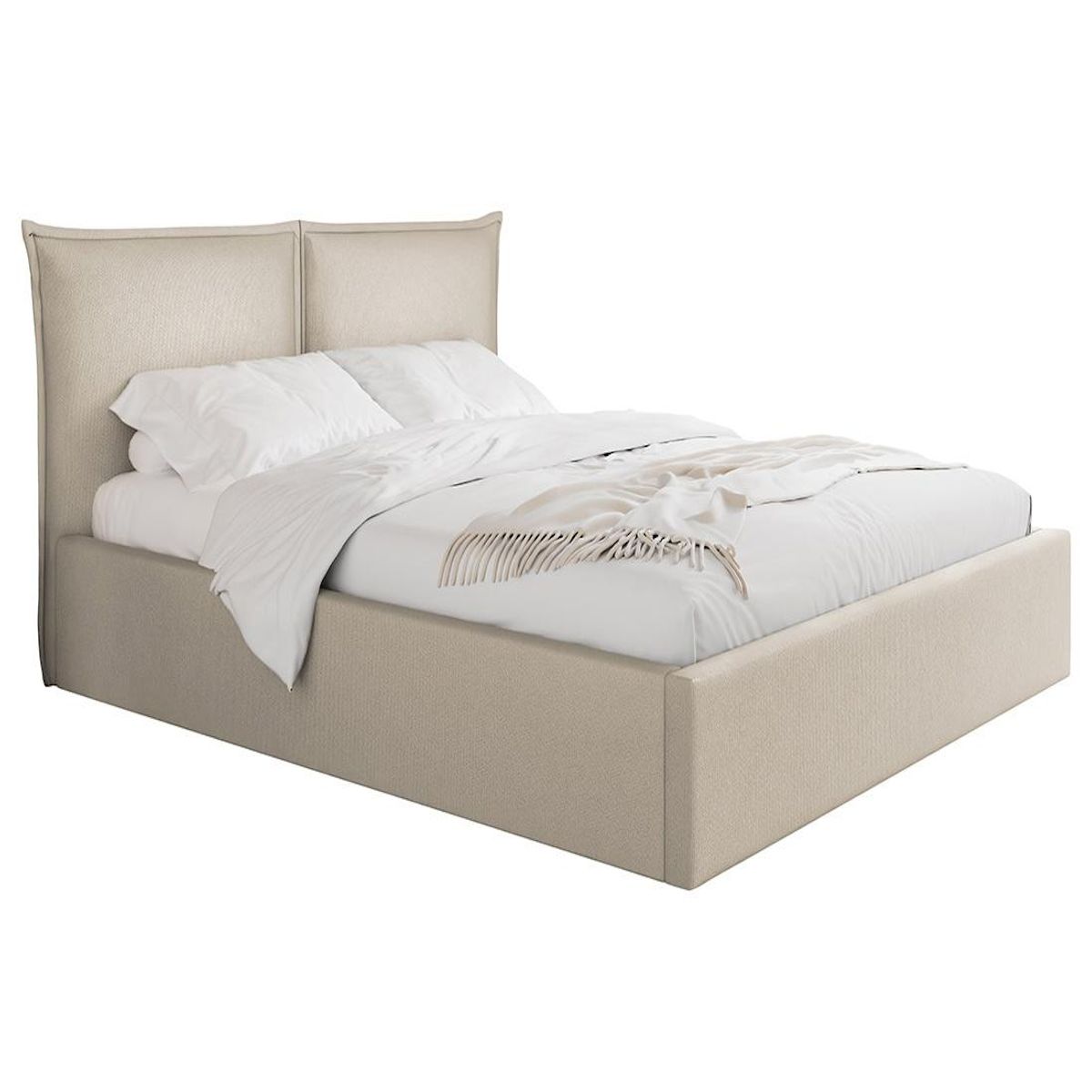 BEST MOBILIER John - lit coffre - 180x200 cm - en velours - sommier inclus