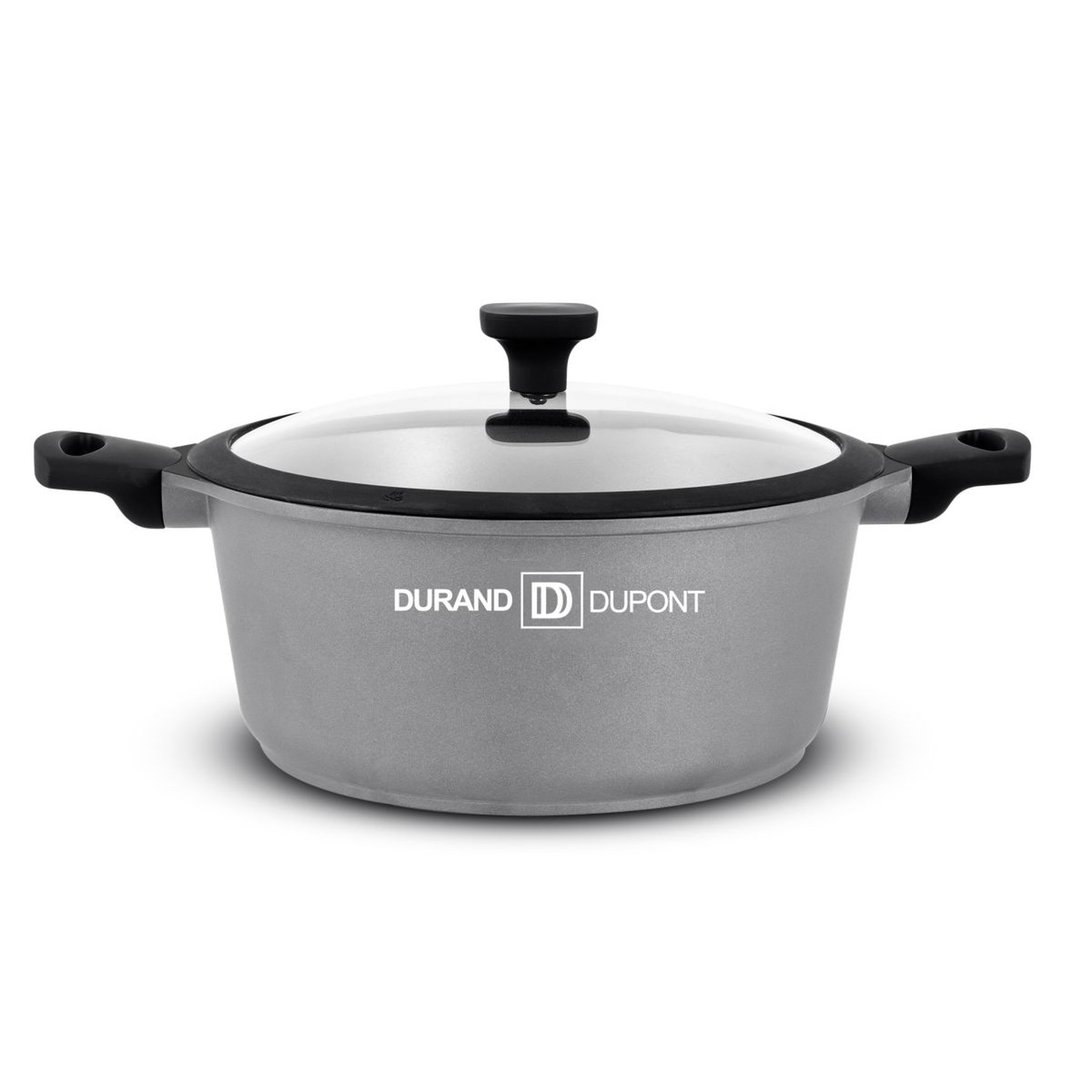 Voir la diapositive 1 : DURAND DUPONT Faitout 24cm enn fonte d'aluminium avec couvercle en silicone