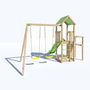 Voir la diapositive 5 : trigano Aire de jeux avec toboggan - Bois - H2,20m - XPERIENCE